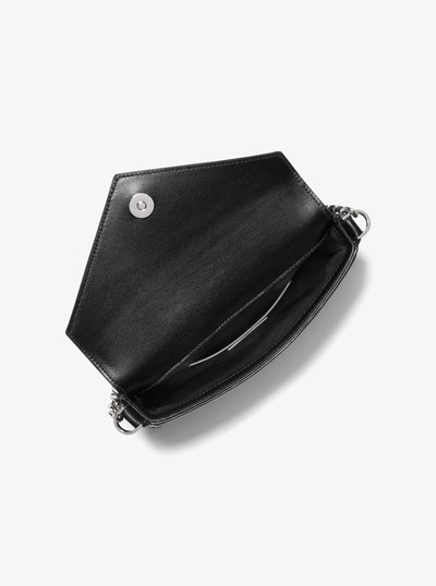 Manhatta Leather Shoulder Bag in BLACK | Michael Kors