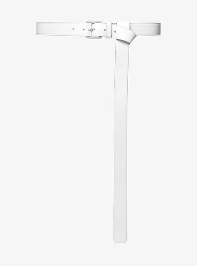 Jodi Leather Belt in OPTIC WHITE | Michael Kors