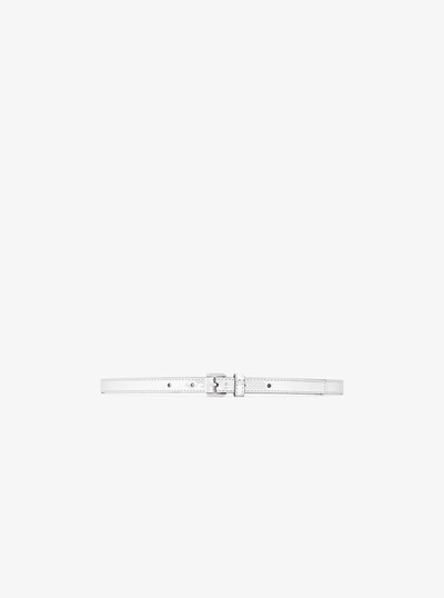 Kate Specchio Leather Belt in SILVER | Michael Kors