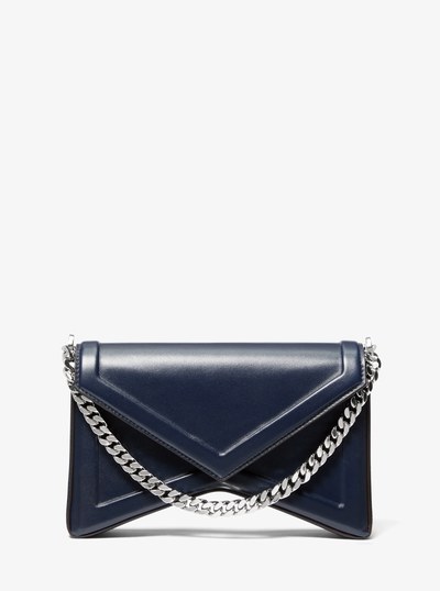 Manhatta Leather Shoulder Bag in MARITIME | Michael Kors