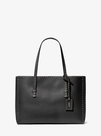 Bolso tote Sharon de cuero granulado cosido a mano