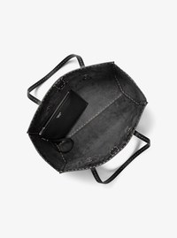 Bolso tote Sharon de cuero granulado cosido a mano