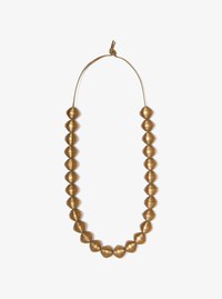 Metallic Leather Beads Necklace