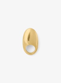 Anillo de lat&oacute;n enchapado en oro de 24 quilates con forma de c&uacute;pula