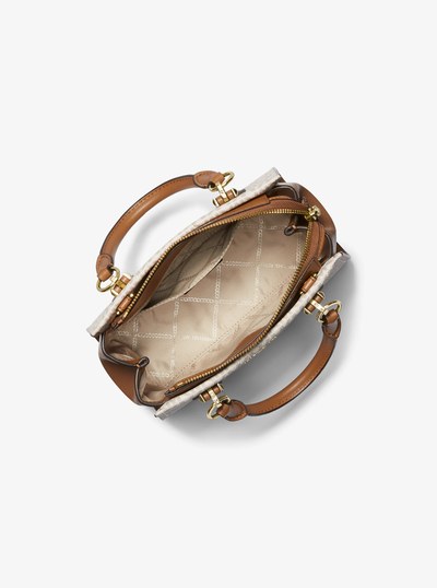 Marilyn Small Logo Crossbody Bag in VANILLA/ACORN | Michael Kors