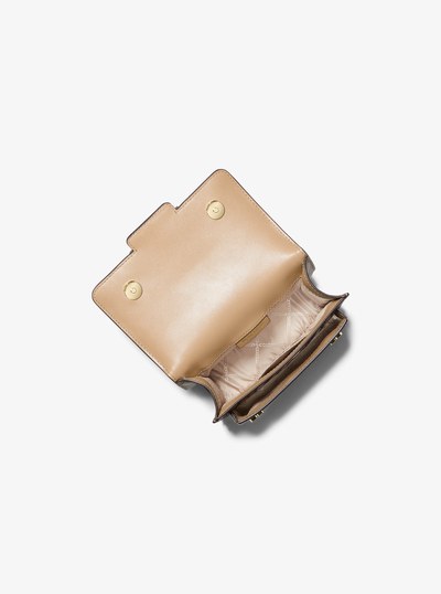 Heather Extra-Small Leather and Tiger Print Calf Hair Crossbody Bag