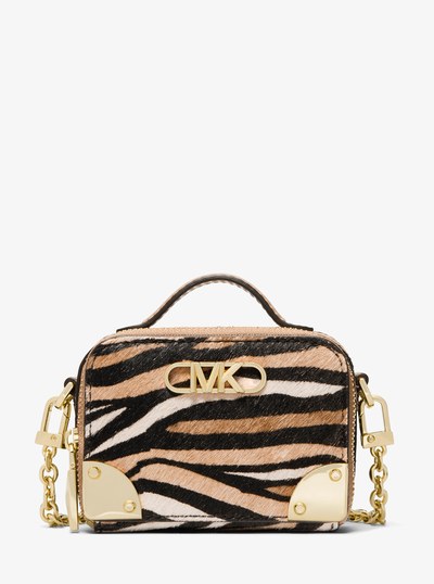 Estelle Micro Tiger Print Calf Hair Crossbody Bag