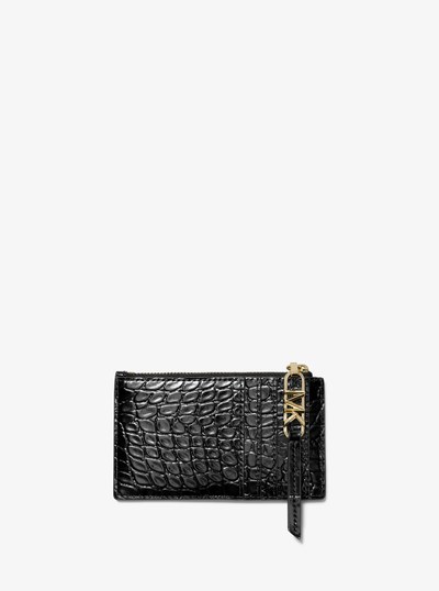 Empire Small Crocodile Embossed Leather Card Case