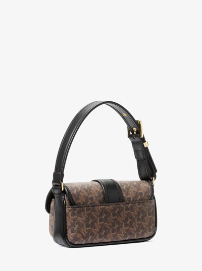 Colby Extra-Small Empire Monogram Shoulder Bag in BROWN/BLK | Michael Kors