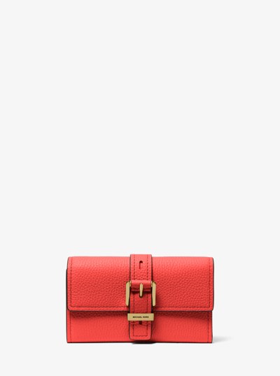 Nolita Medium Pebbled Leather Tri-Fold Wallet in BURNT SIENNA | Michael Kors
