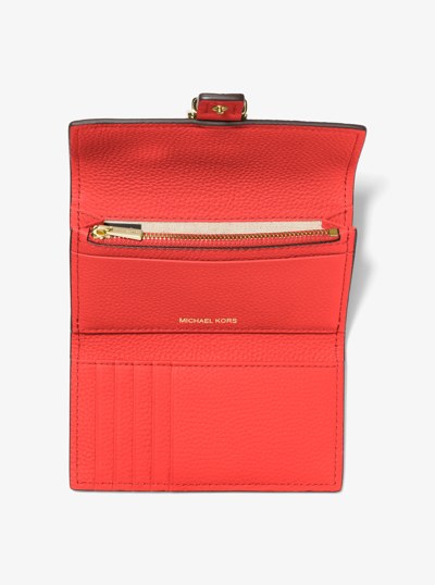Nolita Medium Pebbled Leather Tri-Fold Wallet in BURNT SIENNA | Michael Kors