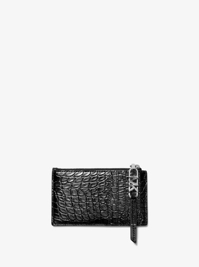 Empire Small Crocodile Embossed Leather Card Case