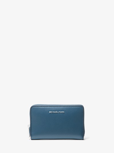 Jet Set Small Leather Wallet in DK CHAMBRAY | Michael Kors