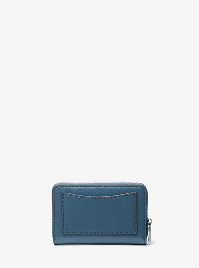 Jet Set Small Leather Wallet in DK CHAMBRAY | Michael Kors