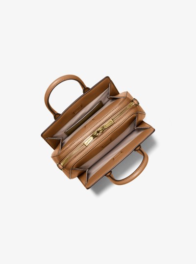 Laila Extra-Small Signature Logo Crossbody Bag in BRN/ACORN | Michael Kors