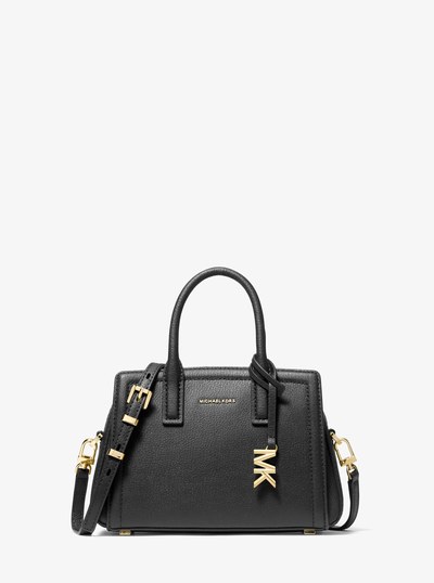 Laila Extra-Small Leather Crossbody Bag in BLACK | Michael Kors