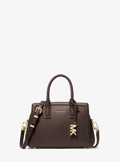 Laila Extra-Small Leather Crossbody Bag in CHOCOLATE | Michael Kors