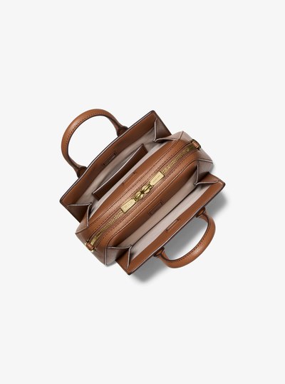 Laila Extra-Small Leather Crossbody Bag in LUGGAGE | Michael Kors