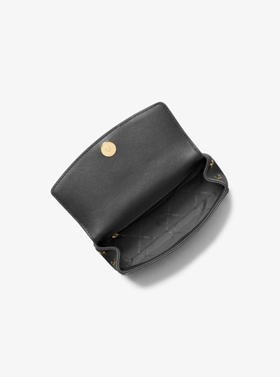 Ava Extra-Small Saffiano Leather Crossbody in BLACK | Michael Kors