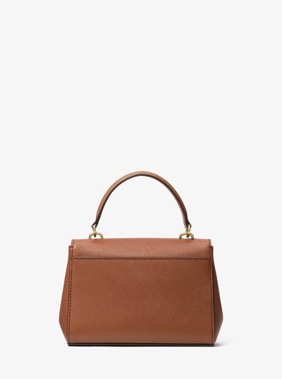 Ava Extra-Small Saffiano Leather Crossbody in LUGGAGE | Michael Kors