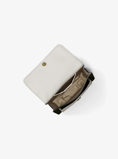 Claire Small Color-Block Leather Crossbody Bag in PSTACHIO MLT | Michael Kors