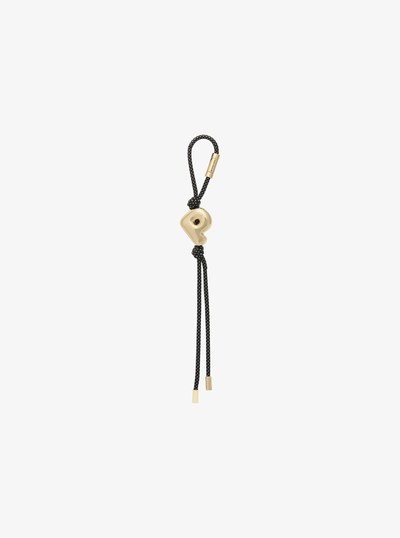 Initial Gold-Tone and Speckled Cord Bag Charm in 18K GOLD | Michael Kors