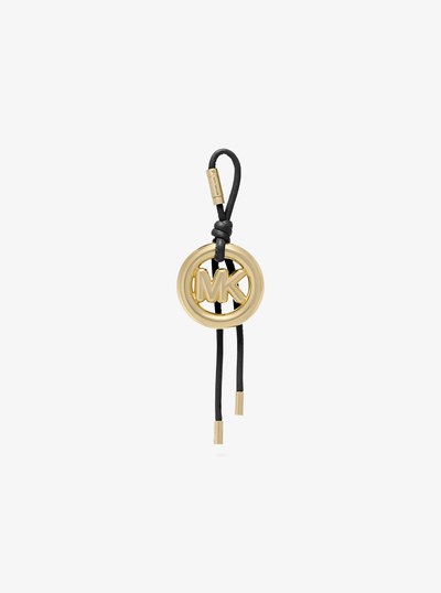 Leather MK Pop Charm in BLACK | Michael Kors