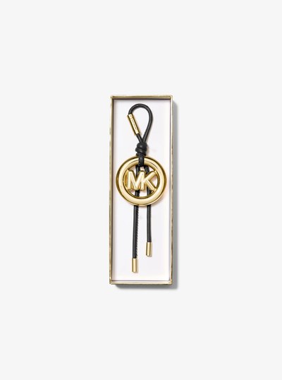 Leather MK Pop Charm in BLACK | Michael Kors