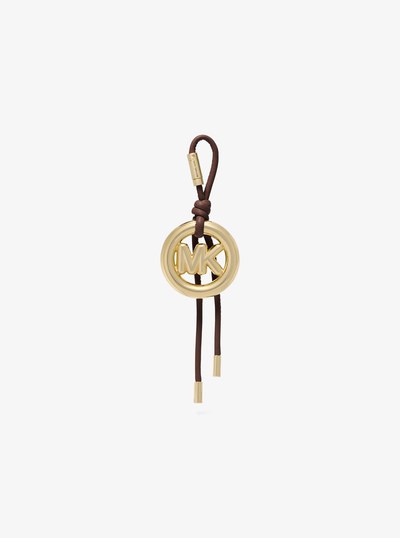 Leather MK Pop Charm in CHOCOLATE | Michael Kors