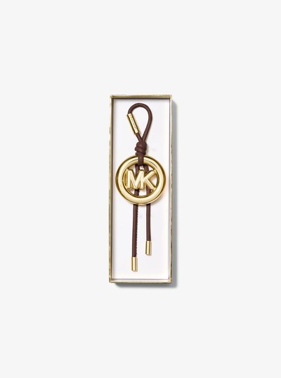 Leather MK Pop Charm in CHOCOLATE | Michael Kors
