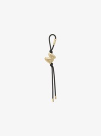Initial Gold-Tone and Speckled Cord Bag Charm