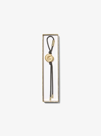 Initial Gold-Tone and Speckled Cord Bag Charm in 18K GOLD | Michael Kors