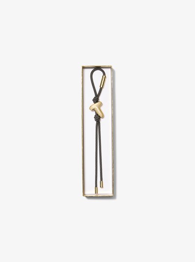 Initial Gold-Tone and Speckled Cord Bag Charm in 18K GOLD | Michael Kors