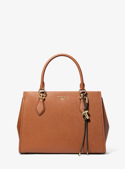 Initial Gold-Tone and Speckled Cord Bag Charm in 18K GOLD | Michael Kors