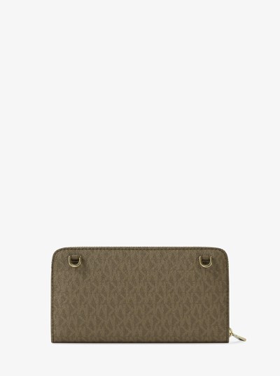 Jet Set Large Signature Logo Crossbody Bag in LODEN | Michael Kors