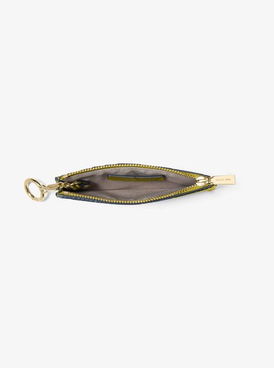 Jet Set Small Crocodile Embossed Leather Card Case in APPLE | Michael Kors
