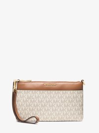 Jet Set Medium Signature Logo Wristlet