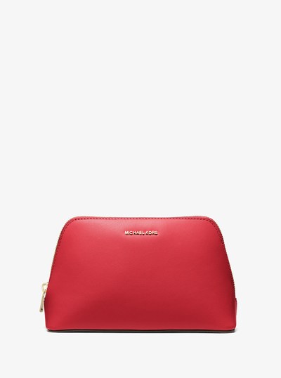 Jet Set Medium Leather Travel Kit in CRIMSON | Michael Kors