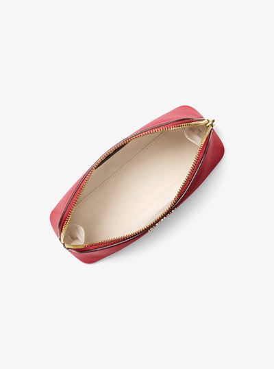 Jet Set Medium Leather Travel Kit in CRIMSON | Michael Kors