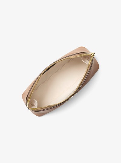 Jet Set Medium Leather Travel Kit in HUSK | Michael Kors