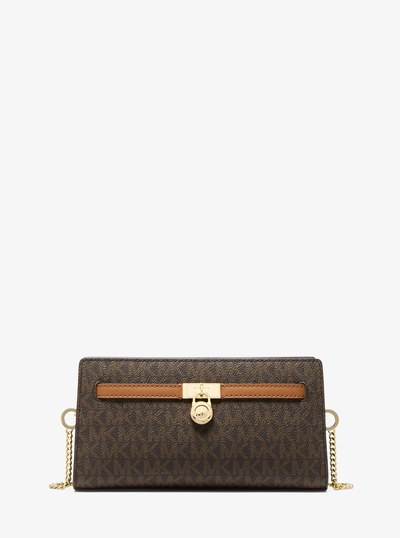 Hamilton Moderne Extra-Small Signature Logo Convertible Crossbody Bag in BRN/ACORN | Michael Kors