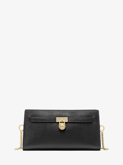 Tr&egrave;s petit sac &agrave; bandouli&egrave;re convertible Hamilton en cuir in NOIR | Michael Kors