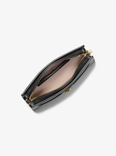 Tr&egrave;s petit sac &agrave; bandouli&egrave;re convertible Hamilton en cuir in NOIR | Michael Kors