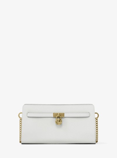 Tr&egrave;s petit sac &agrave; bandouli&egrave;re convertible Hamilton en cuir in COQUILLE D'&OElig;UF | Michael Kors