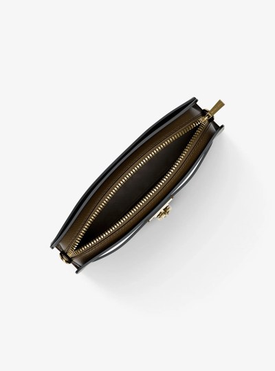 Tr&egrave;s petit sac &agrave; bandouli&egrave;re convertible Hamilton en cuir in LODEN | Michael Kors