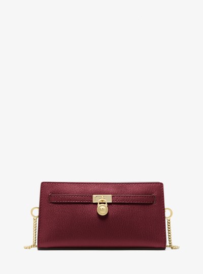 Tr&egrave;s petit sac &agrave; bandouli&egrave;re convertible Hamilton en cuir in ROUGE PROFOND | Michael Kors