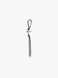 Initial Silver-Tone and Speckled Cord Bag Charm