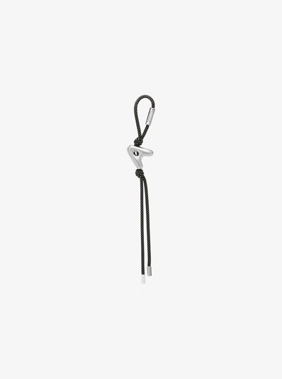 Initial Silver-Tone and Speckled Cord Bag Charm in SH RHODIUM | Michael Kors
