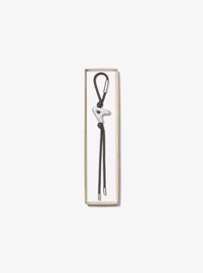 Initial Silver-Tone and Speckled Cord Bag Charm in SH RHODIUM | Michael Kors