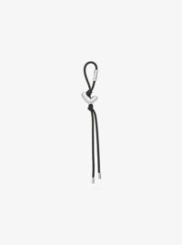 Initial Silver-Tone and Speckled Cord Bag Charm